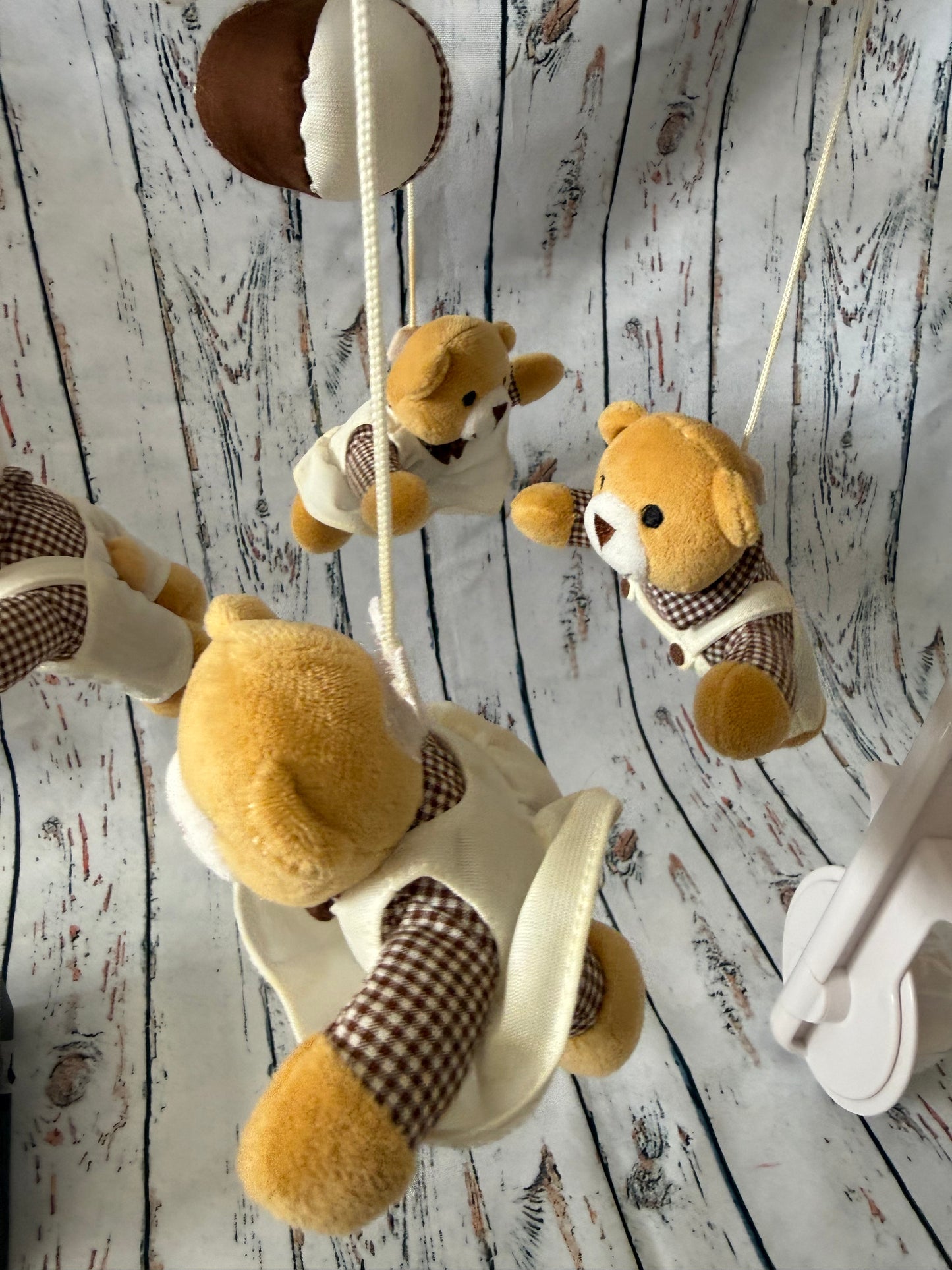 🧸🎵 Karuselė kūdikio lovelei su meškučiais