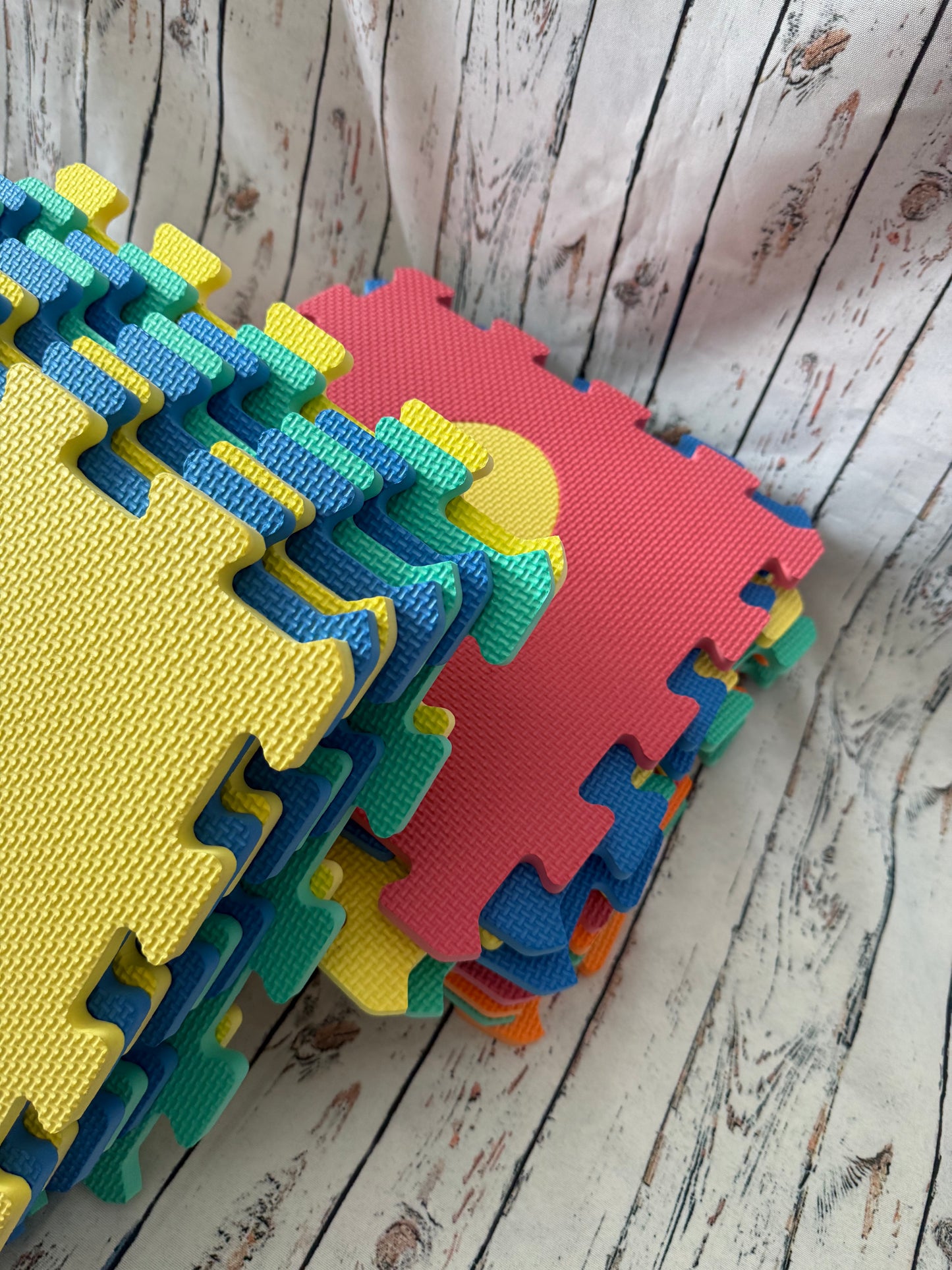 🧩🌈 Minkštų dėlionių kilimėlis vaikams