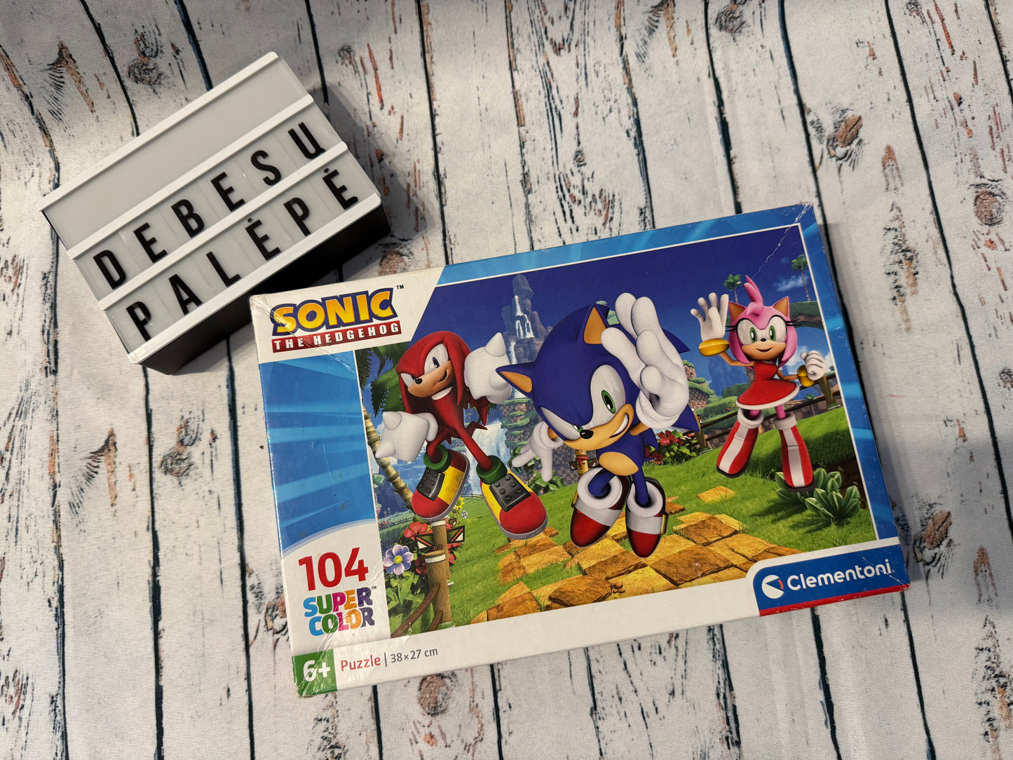 💙⚡ „Clementoni Sonic“ dėlionė – 104 detalės
