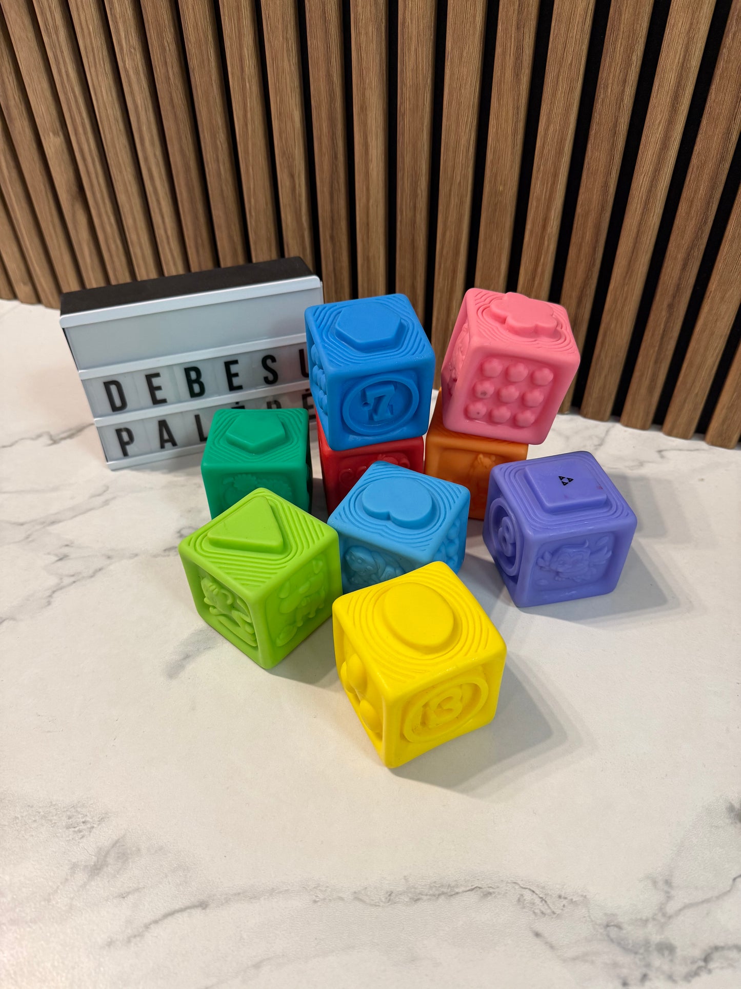 Minkštos guminės, sensorinės kaladėlės