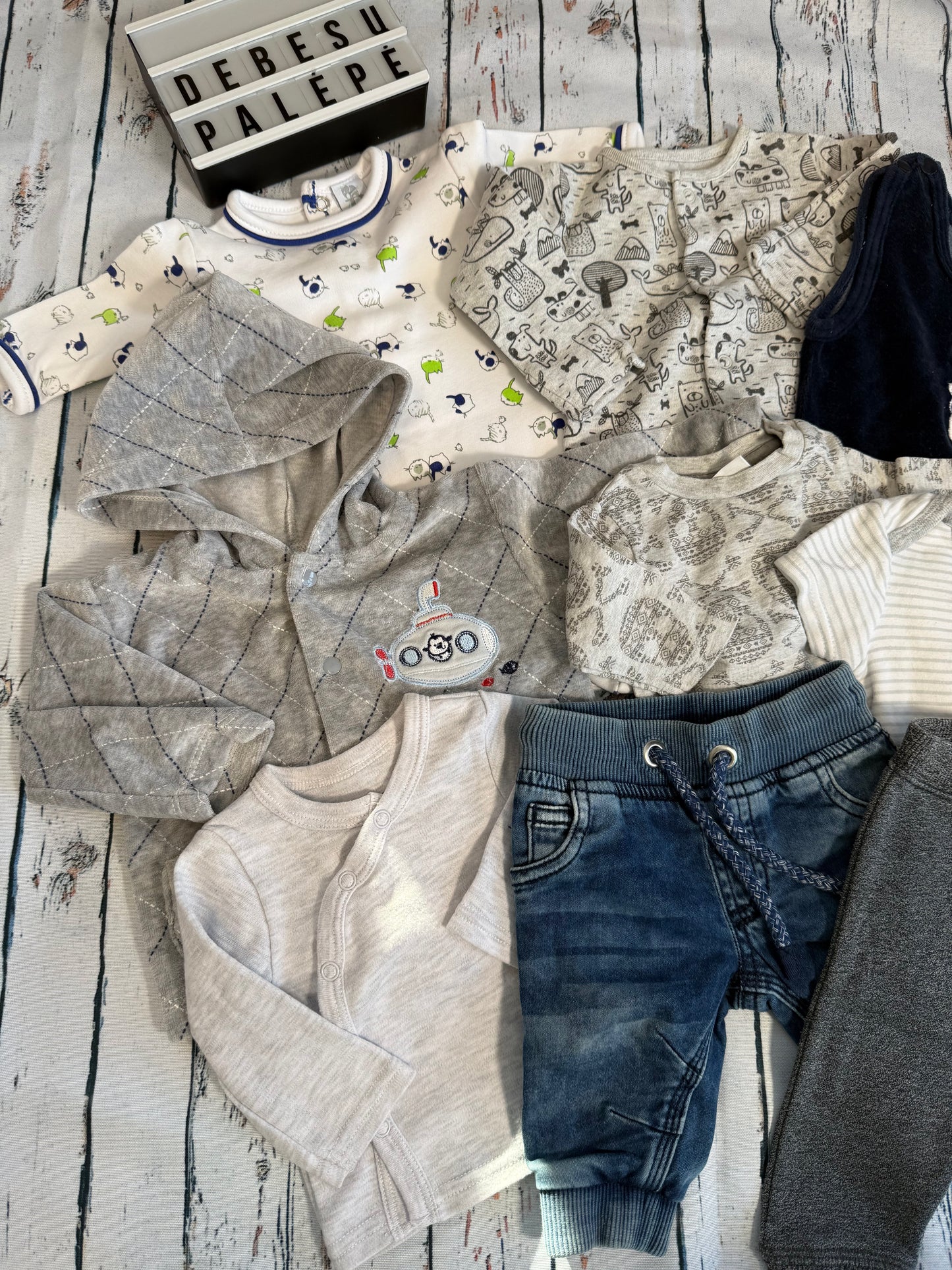 Švelnus mažylio drabužėlių rinkinys☁️(50-56 dydis)