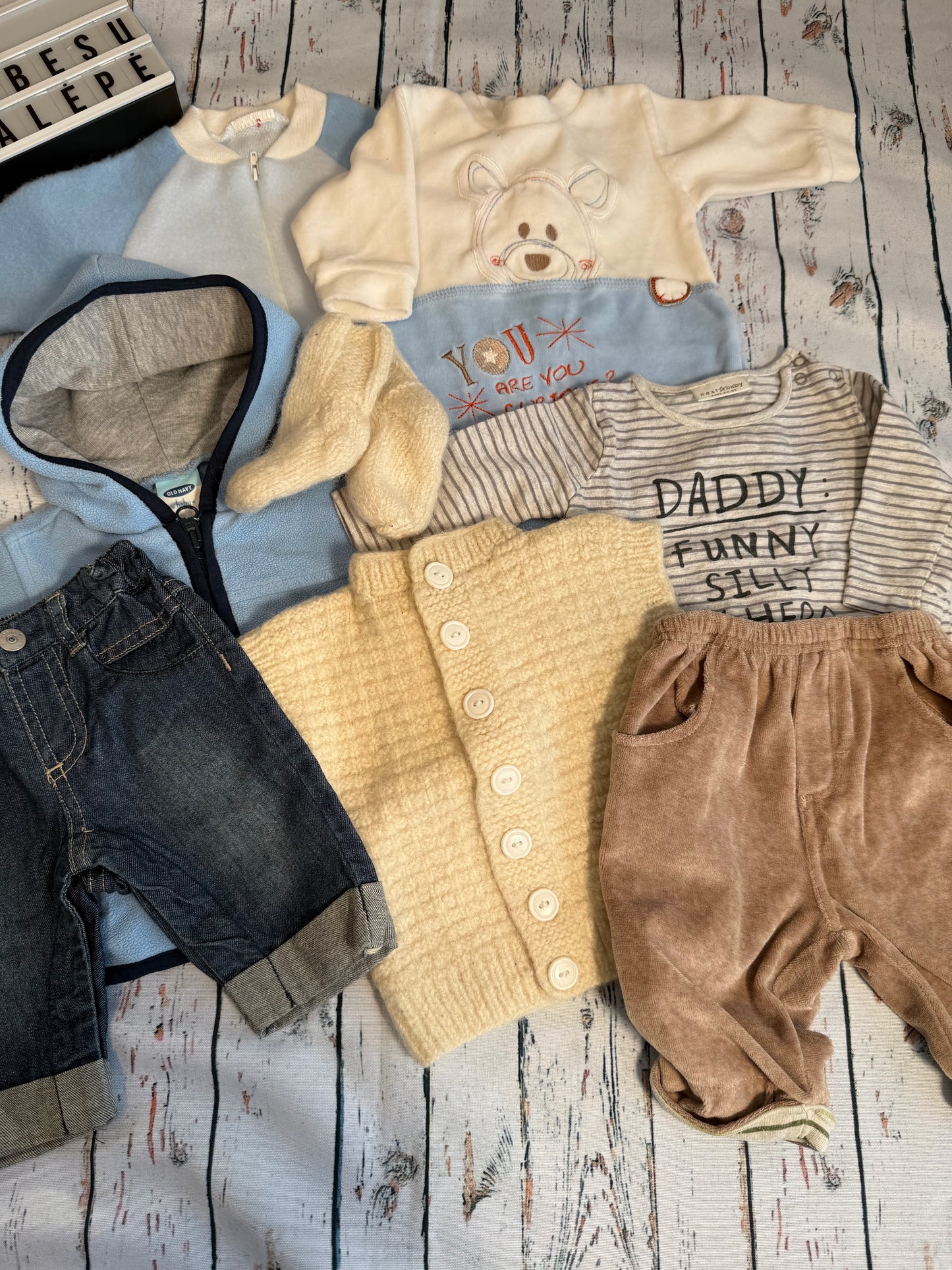 Švelnus mažylio drabužėlių rinkinys☁️(50-56 dydis)