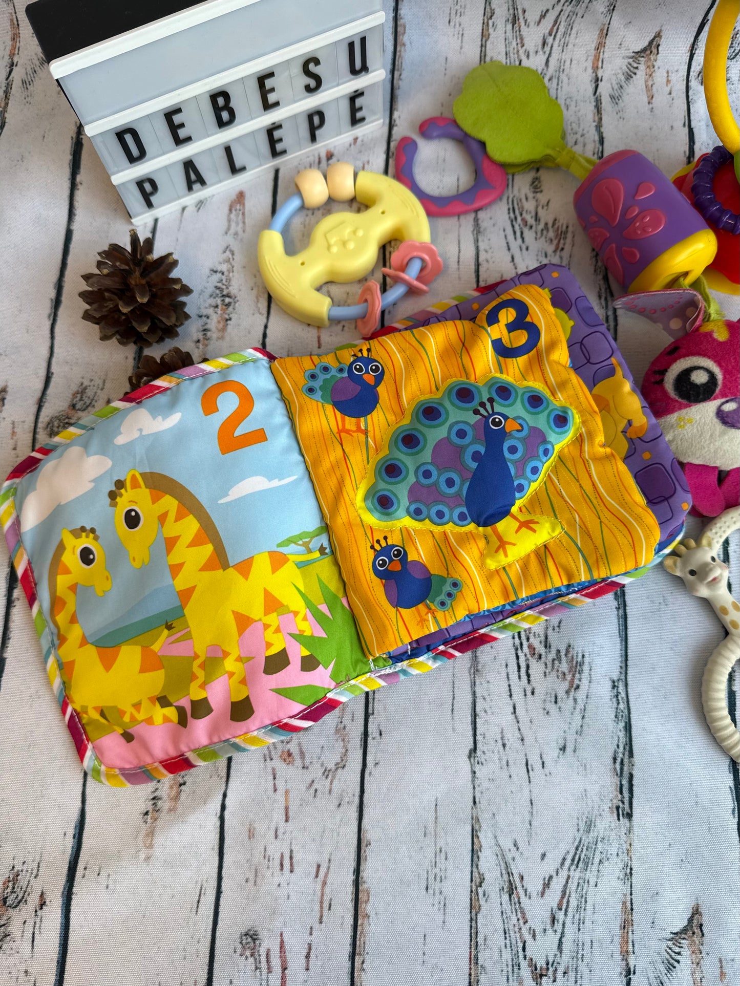 🧸 Sensorinių žaislų rinkinys mažyliui „Tyrinėk ir atrask“