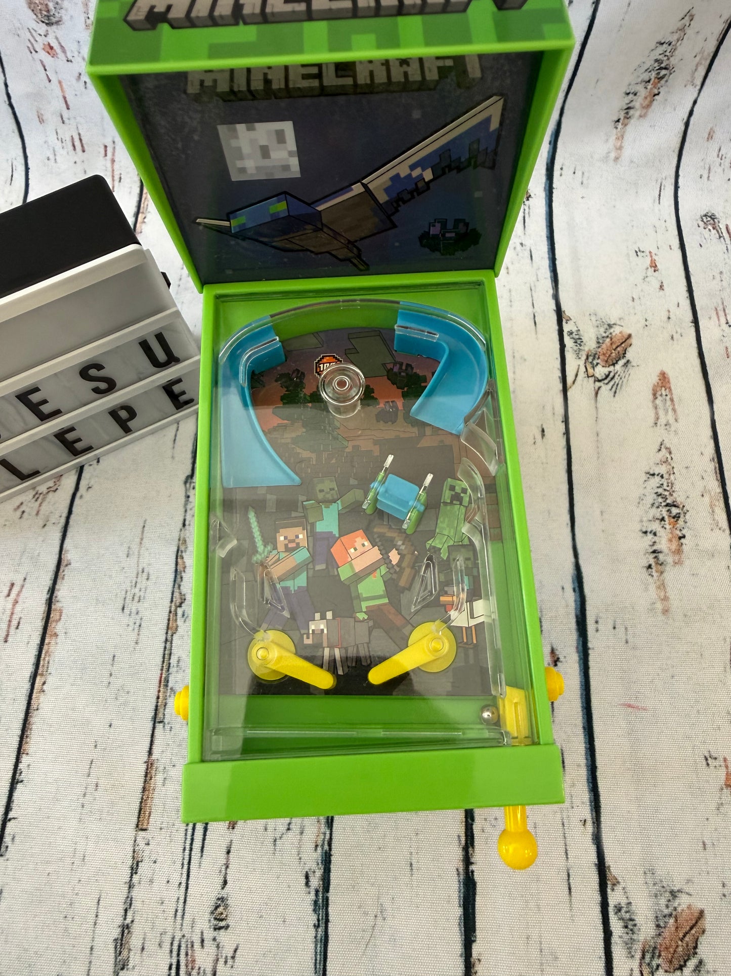 Minecraft mini pinball žaidimas 🎮🟩