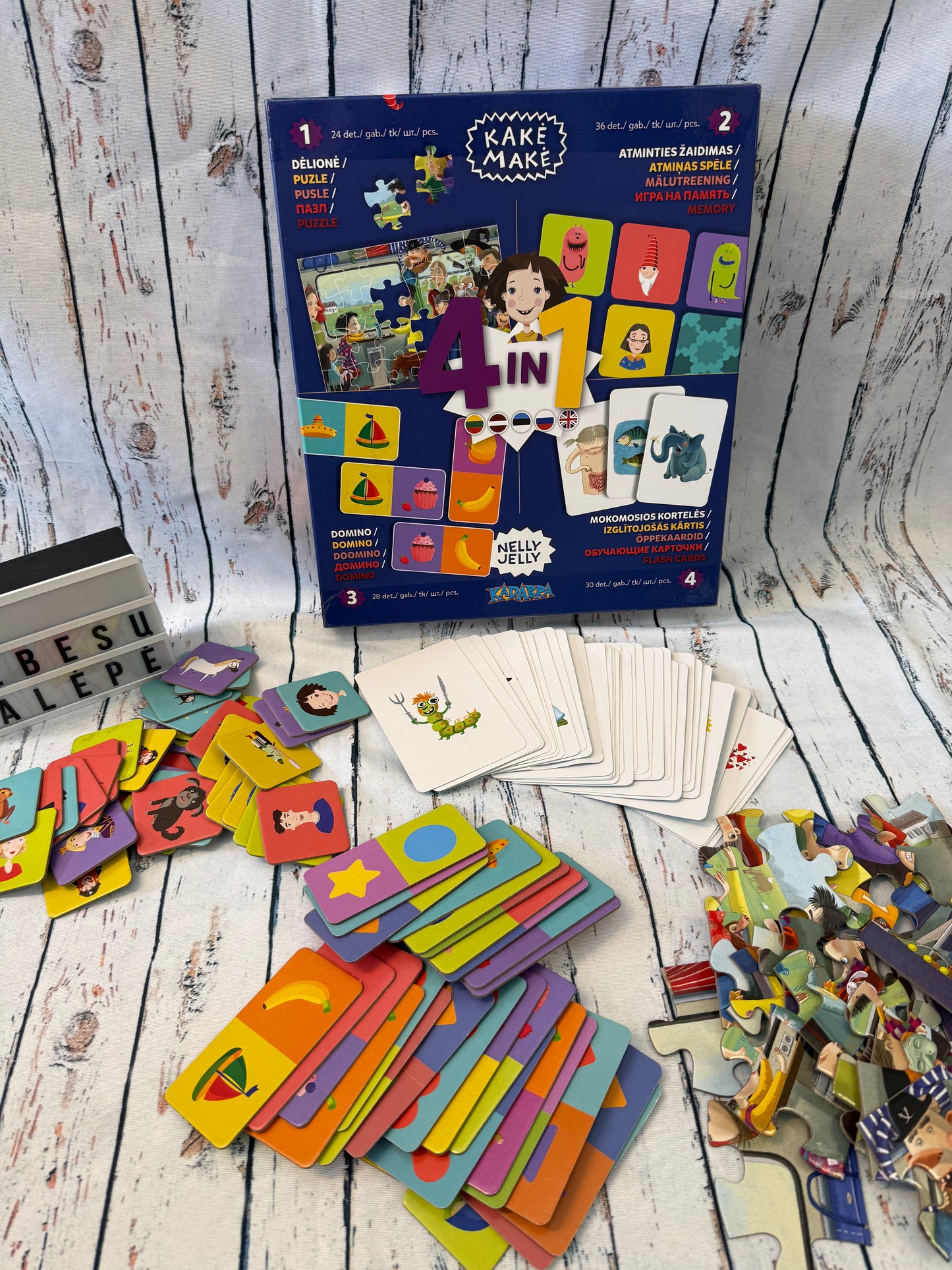 Kakės Makės 4 viename lavinamųjų žaidimų rinkinys 🎲🧠