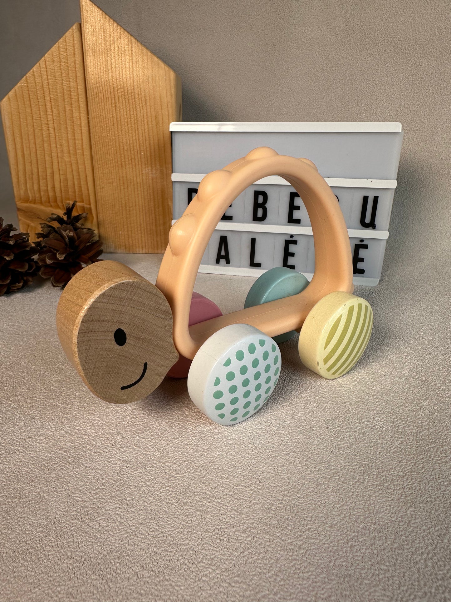 Lavinamasis rinkinys "Ramusis vėžliukas" 🐢🌿 (nuo 3 mėn.)