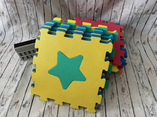 🧩🌈 Minkštų dėlionių kilimėlis vaikams