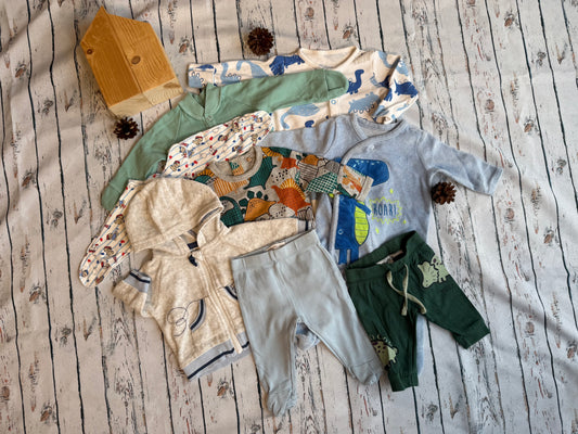 💚 Mini Dino debesų rinkinukas (50-56 dydis) ☁️