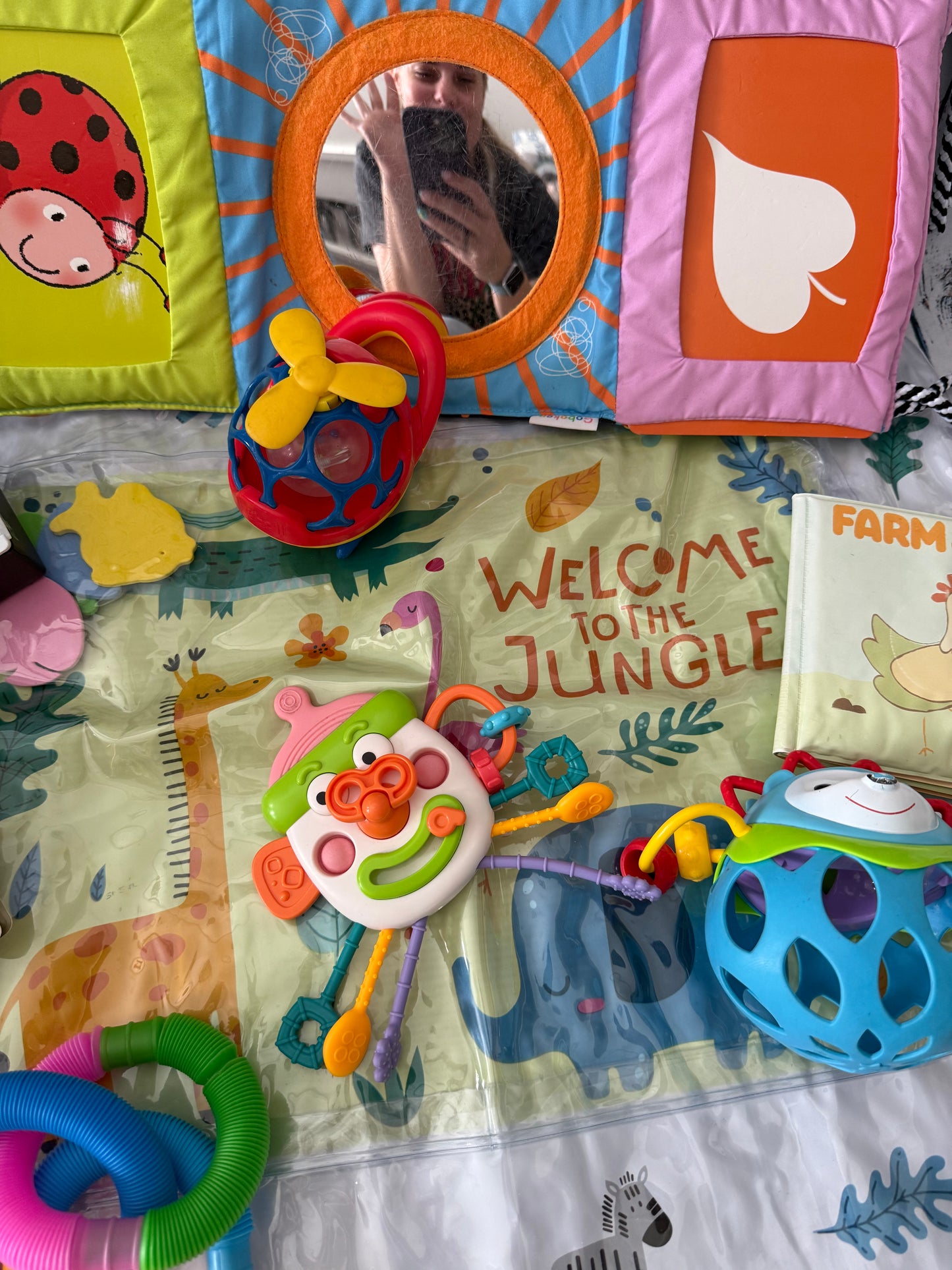 👶🌈 Lavinamųjų ir sensorinių žaislų rinkinys mažyliui