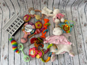 🧸🎀 Barškučių ir sensorinių žaisliukų rinkinys kūdikiui