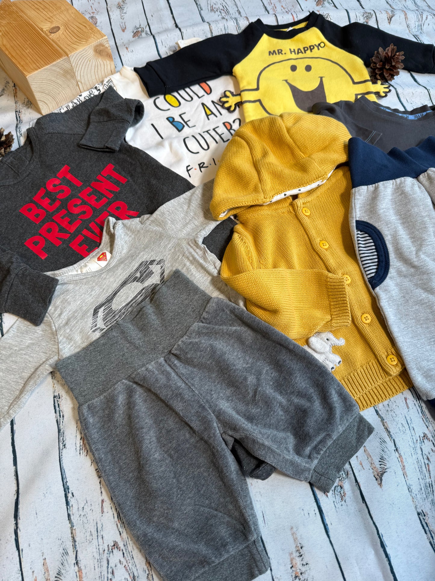 ☀️ Linksmoji diena su Mr. Happy ☀️(50-56 dydis)☁️