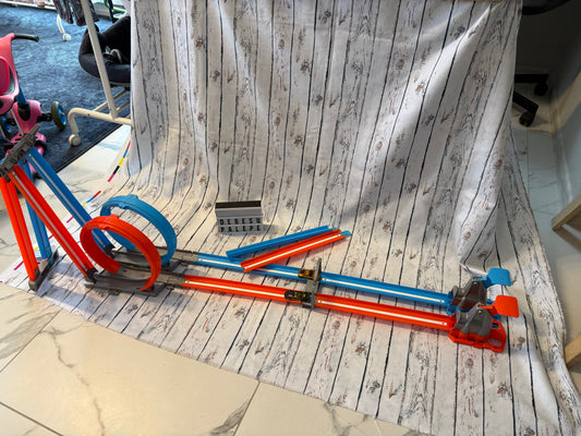 🏎️🔥 Lenktynių Hot Wheels trasa su kilpomis + 2 „Hot Wheels“ mašinėlės