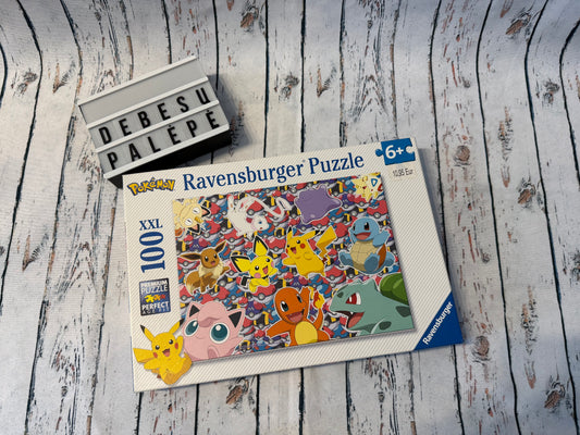 ⚡🧩 „Ravensburger Pokémon“ dėlionė – 100 detalių XXL