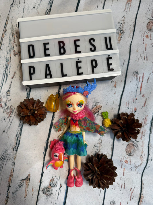 🌈 EnchanTimals Papūgėlė Patter Peacock ir jos draugė papūgėlė! 🦜✨