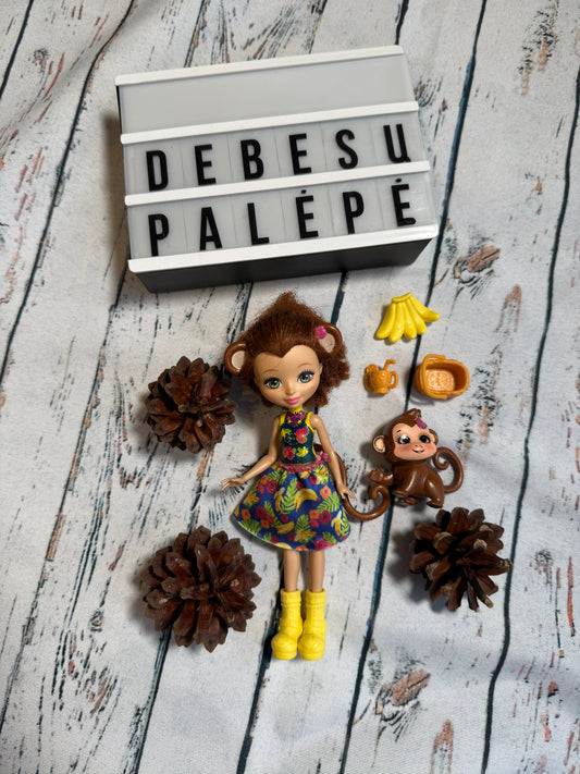 🍌 EnchanTimals Merit Monkey ir jos draugė beždžionėlė 🐒