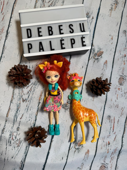 🦒 EnchanTimals Gisele Giraffe ir jos draugė žirafa! 🌸