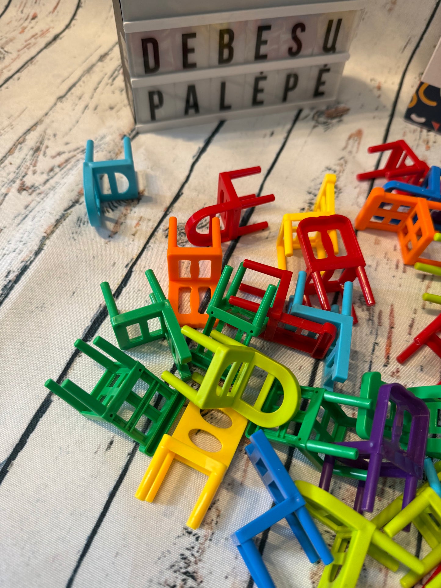 🪑🌈 „Builder Blocks World“ konstruktorius – 72 detalės