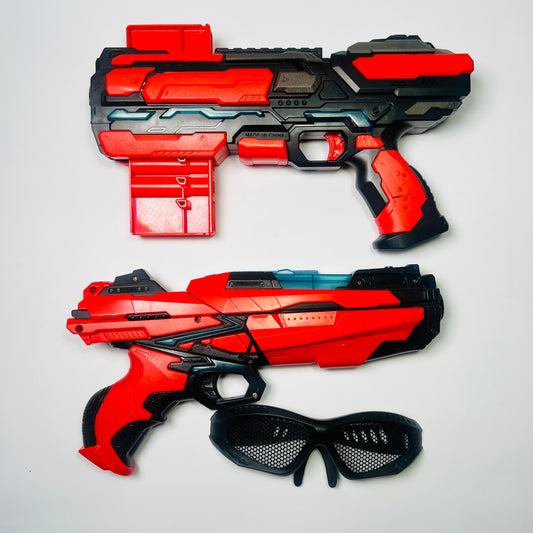 Žaislinių kulkomis šaudančių šautuvų komplektas