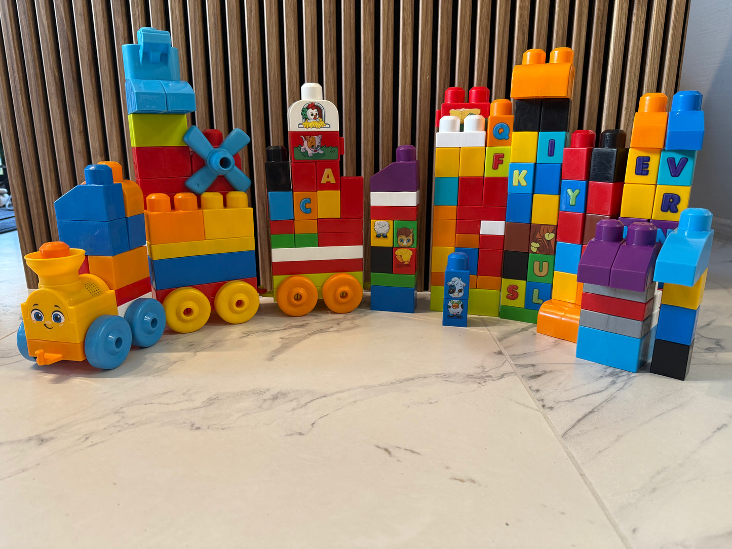 Spalvota Mega Bloks kaladėlių kolekcija