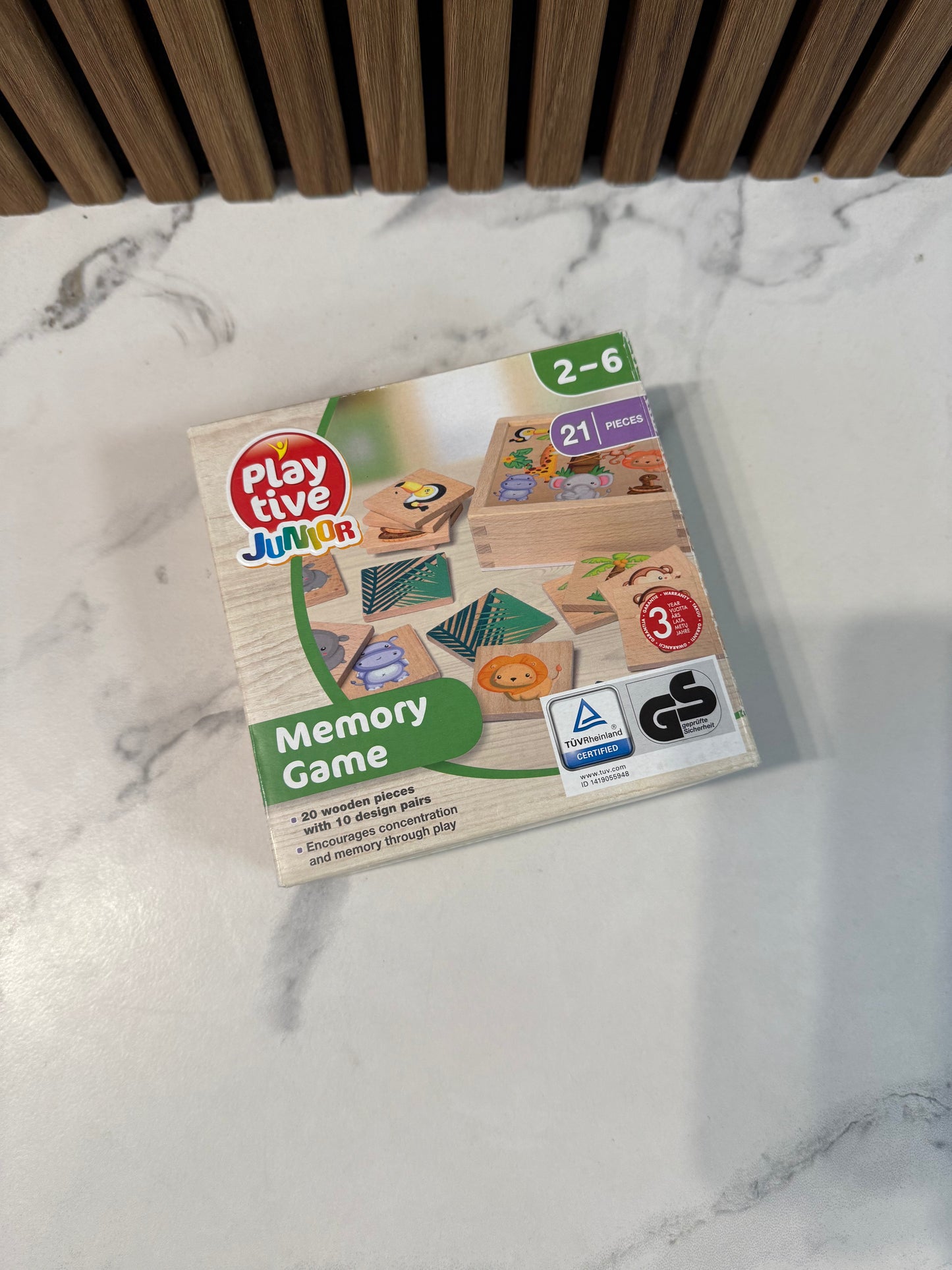 Medinė atminties dėlionė „Džiunglių draugai“