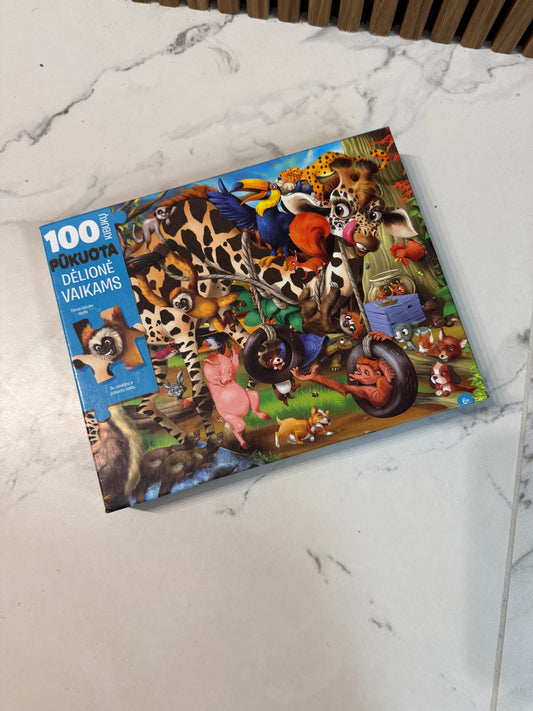 Miško Draugų Delfinavimo Dėlionė (100 detalių)