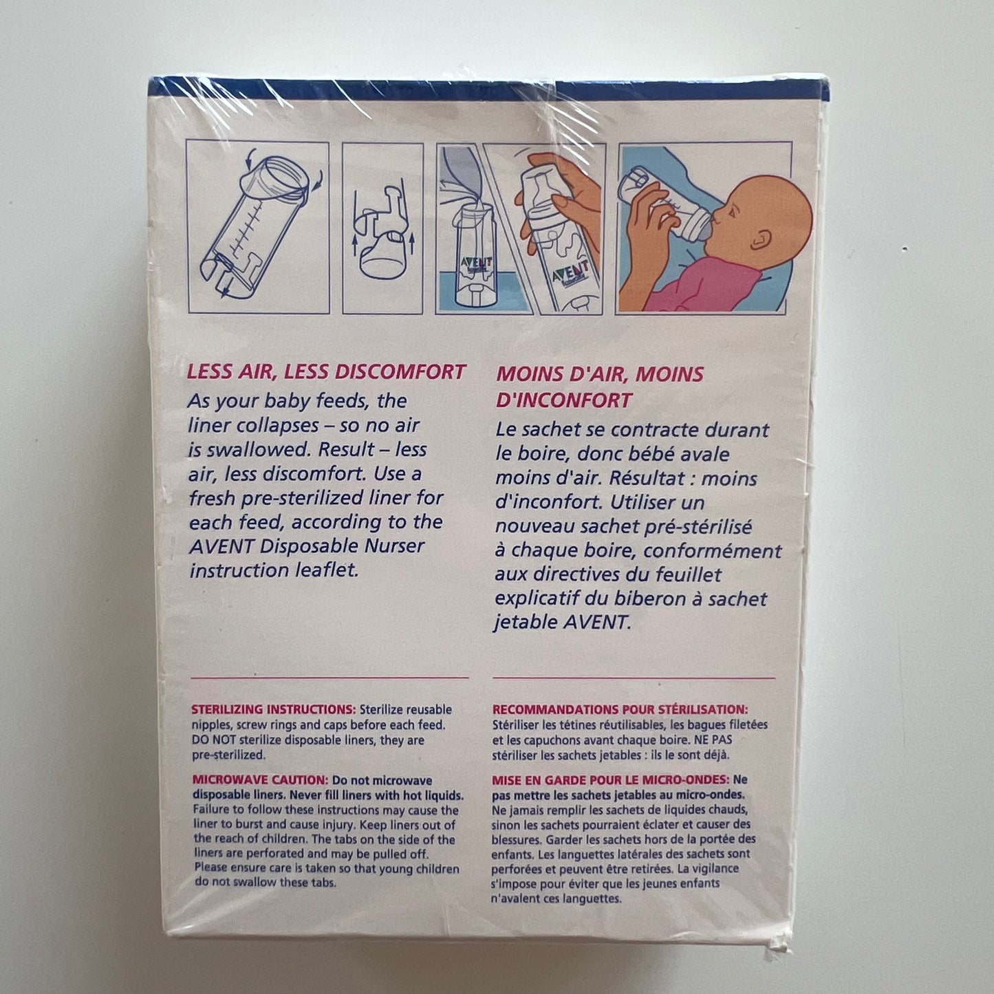 Sterilizuoti Avent buteliukų įdėklai