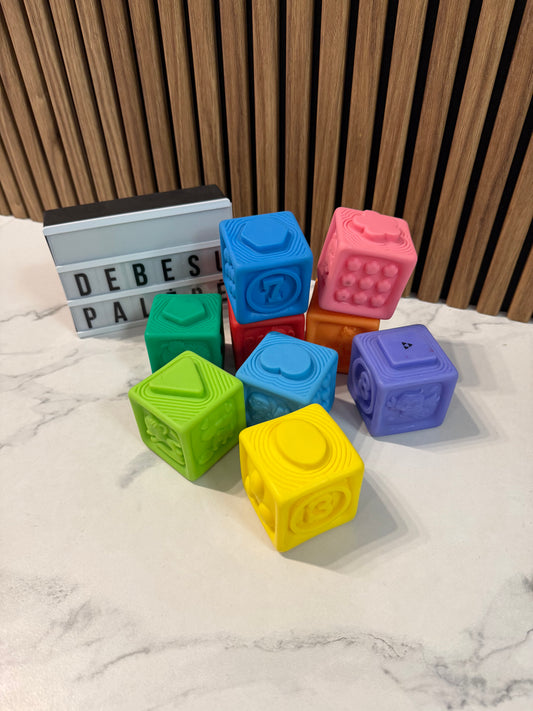 Minkštos guminės, sensorinės kaladėlės