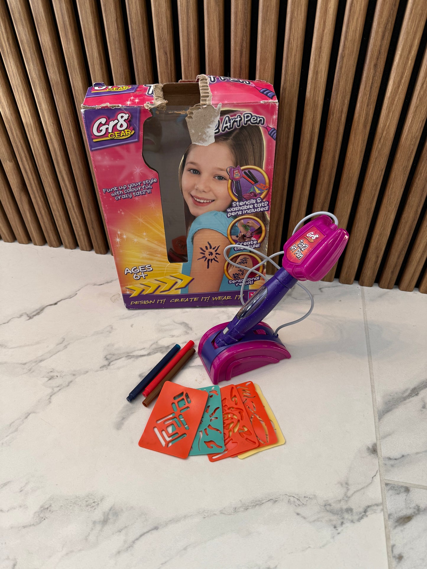 Purškiamų laikinu tatuiruočių rinkinys „Art Pen“