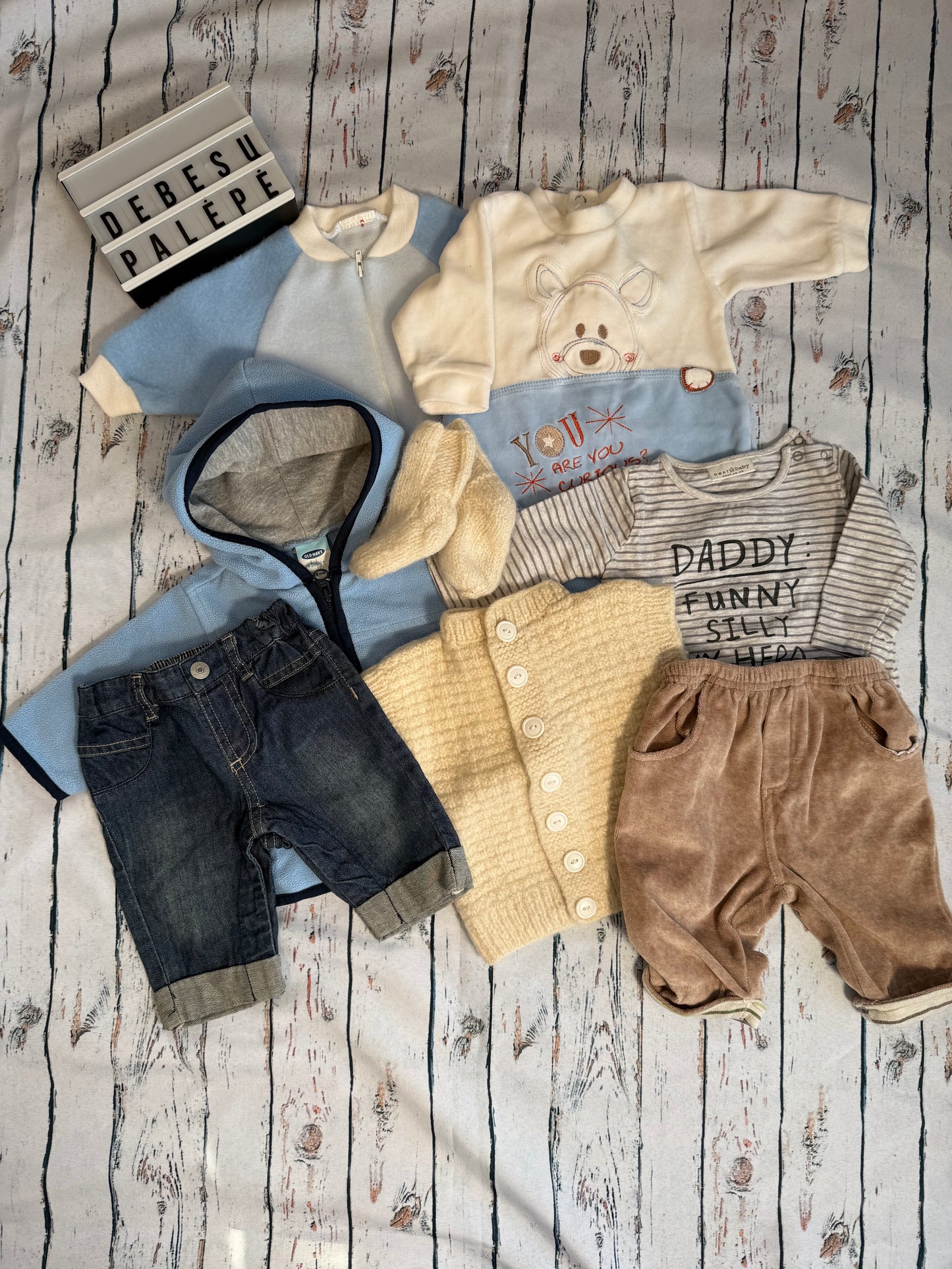 Švelnus mažylio drabužėlių rinkinys☁️(50-56 dydis)