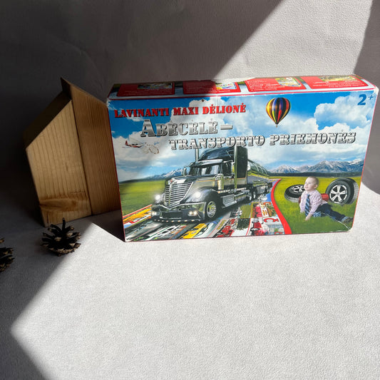 Dėlionė Abėcėlė. transporto priemonės