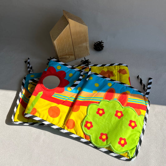 Medžiaginė spalvota knygutė, lovelės apsaugėlė, Ladybird