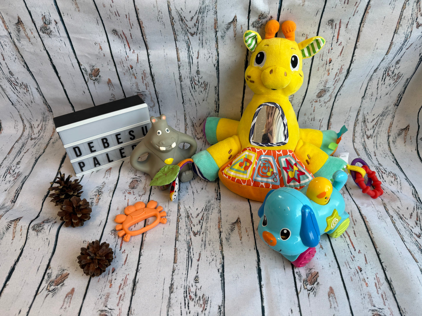 🦒🎶 Lavinamasis žaislų rinkinys „Draugiška žirafa“