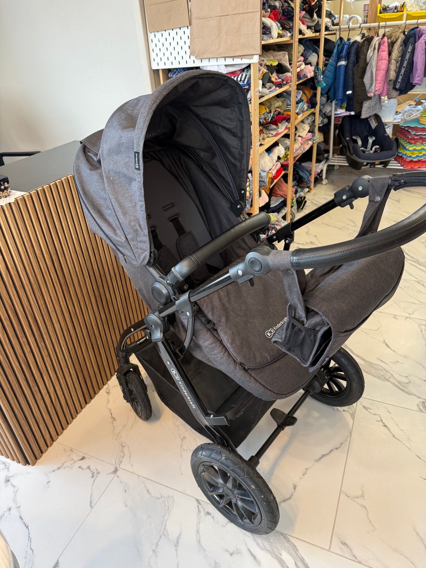 Universalus vežimėlis KinderKraft XMoov 3in1, tamsiai pilka