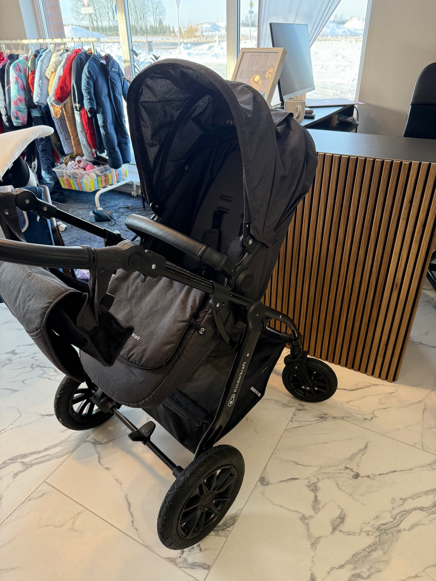 Universalus vežimėlis KinderKraft XMoov 3in1, tamsiai pilka