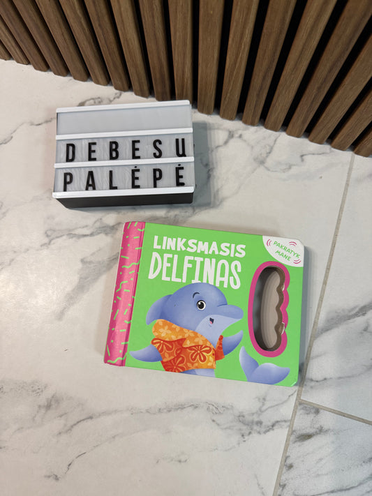 📘 Linksmasis delfinas – knygelė mažyliams