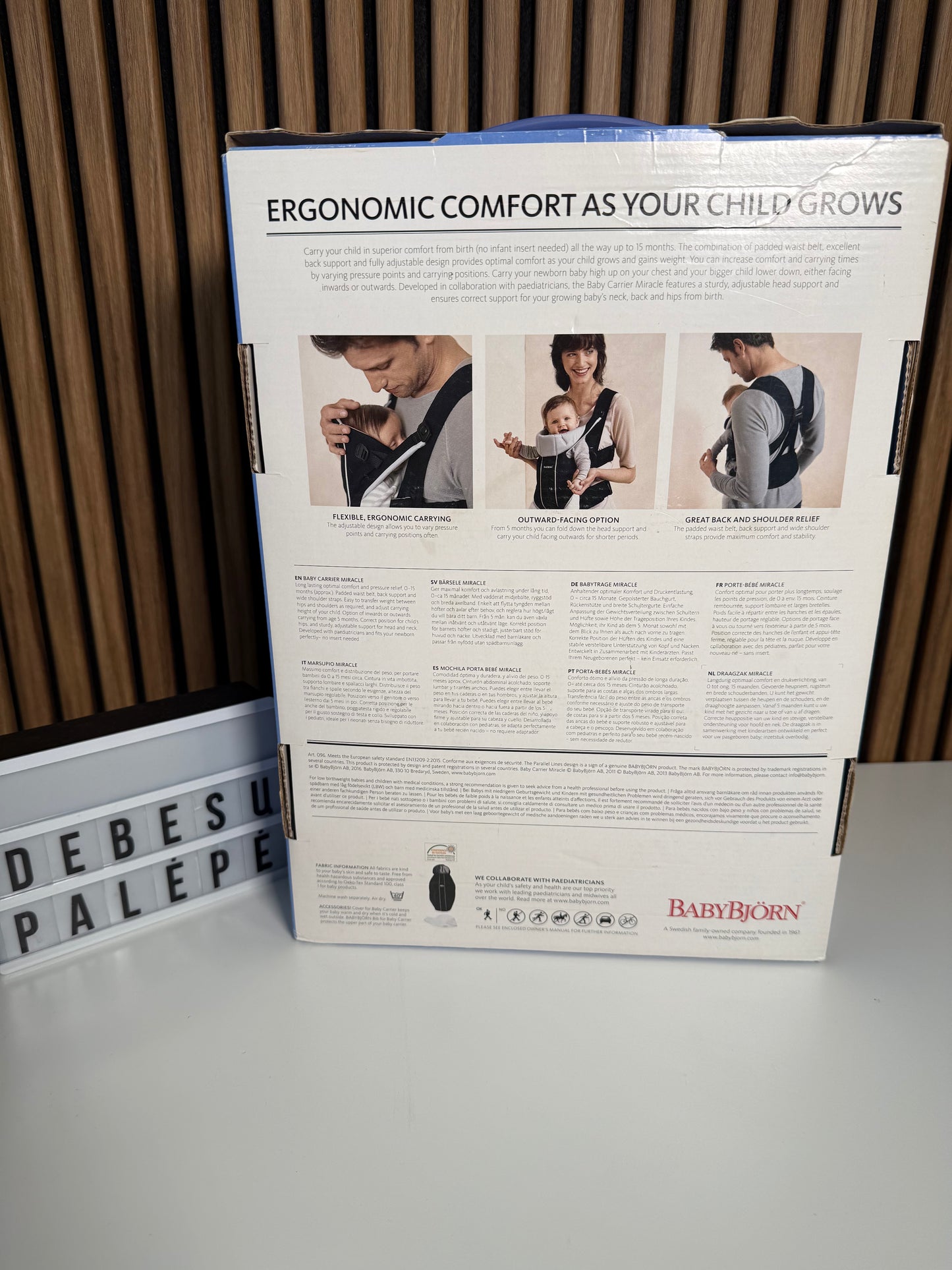 BabyBjörn Miracle kūdikio nešioklė