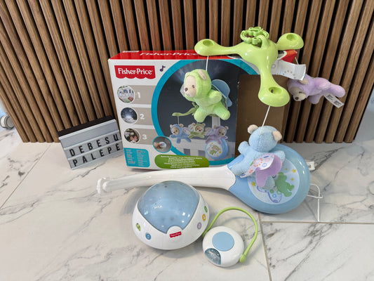 🌙 „Fisher-Price“ projektorius–karuselė su meškučiais