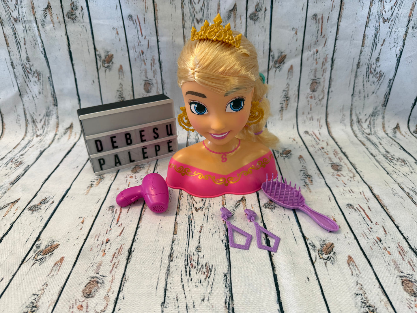 👑💖 Princesės šukuosenų galva su priedais
