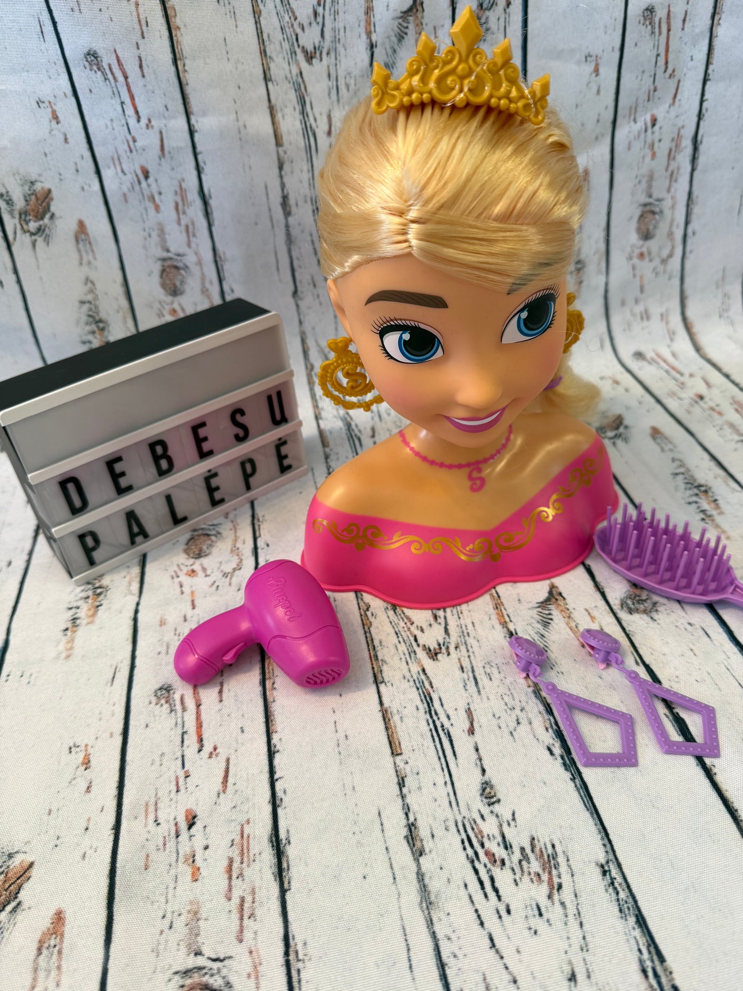 👑💖 Princesės šukuosenų galva su priedais