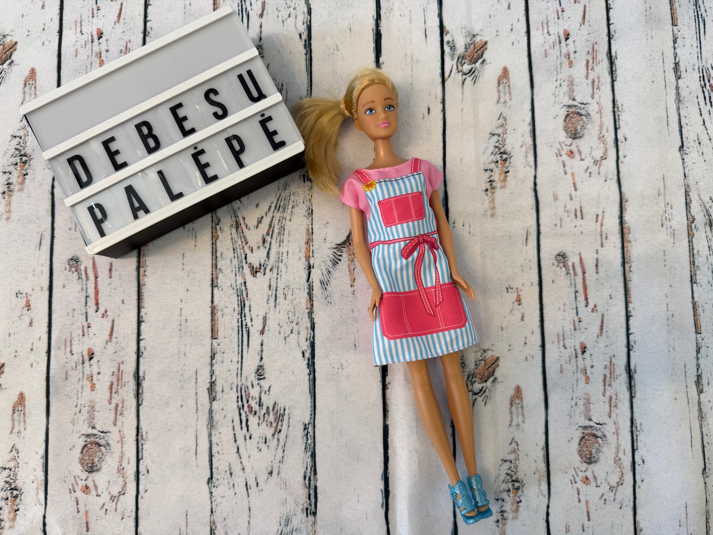 Vasariška lėlytė su dryžuota suknele 👗🌸