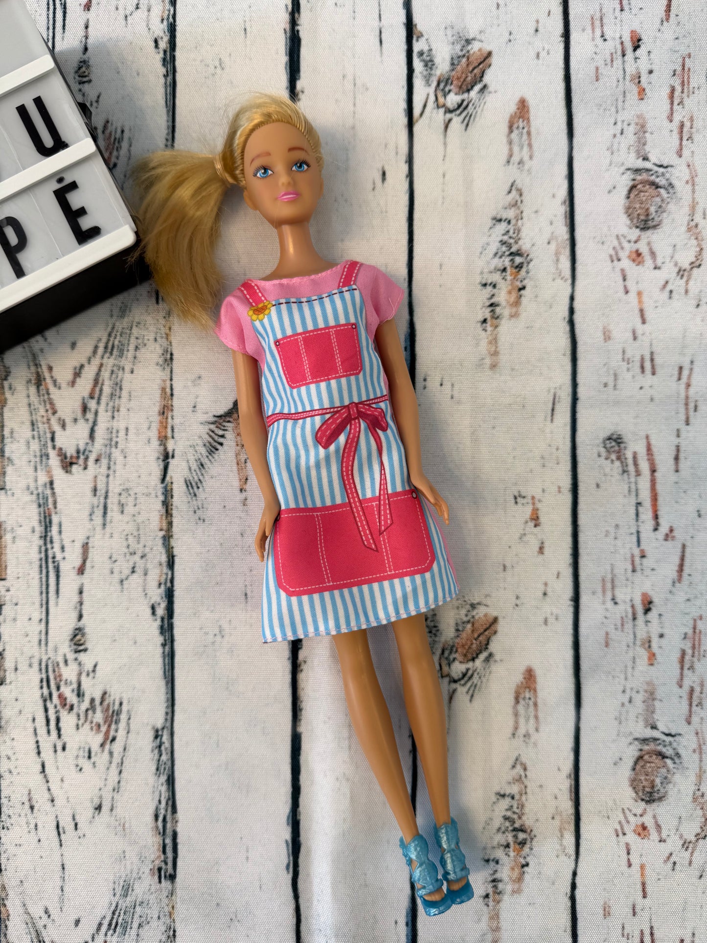 Vasariška lėlytė su dryžuota suknele 👗🌸