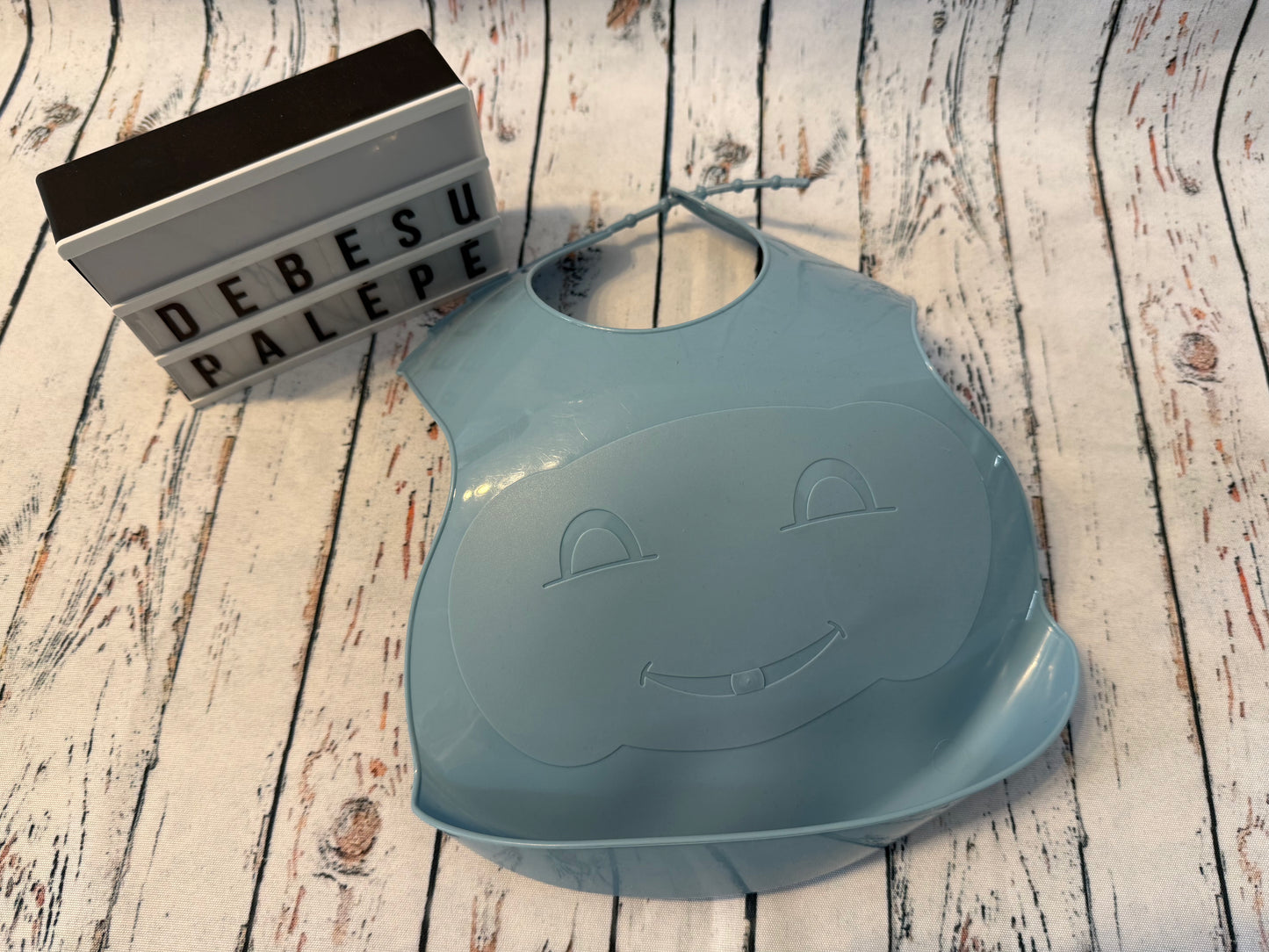 Plastikinis seilinukas su maisto surinkimo kišenėle kūdikiams 👶