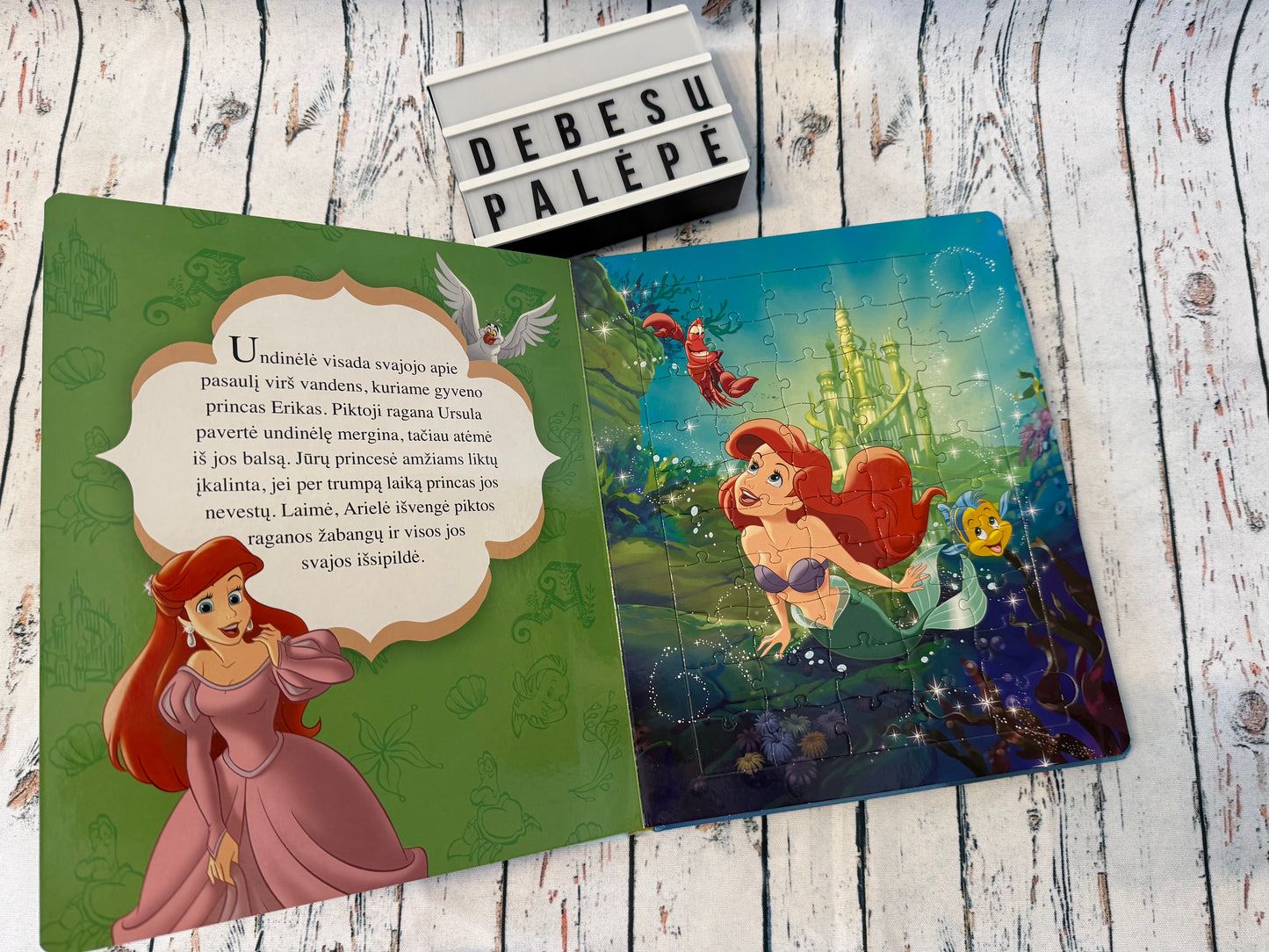 Disney Princesė didžioji dėlionių knyga su 50 detalių 🧩👑