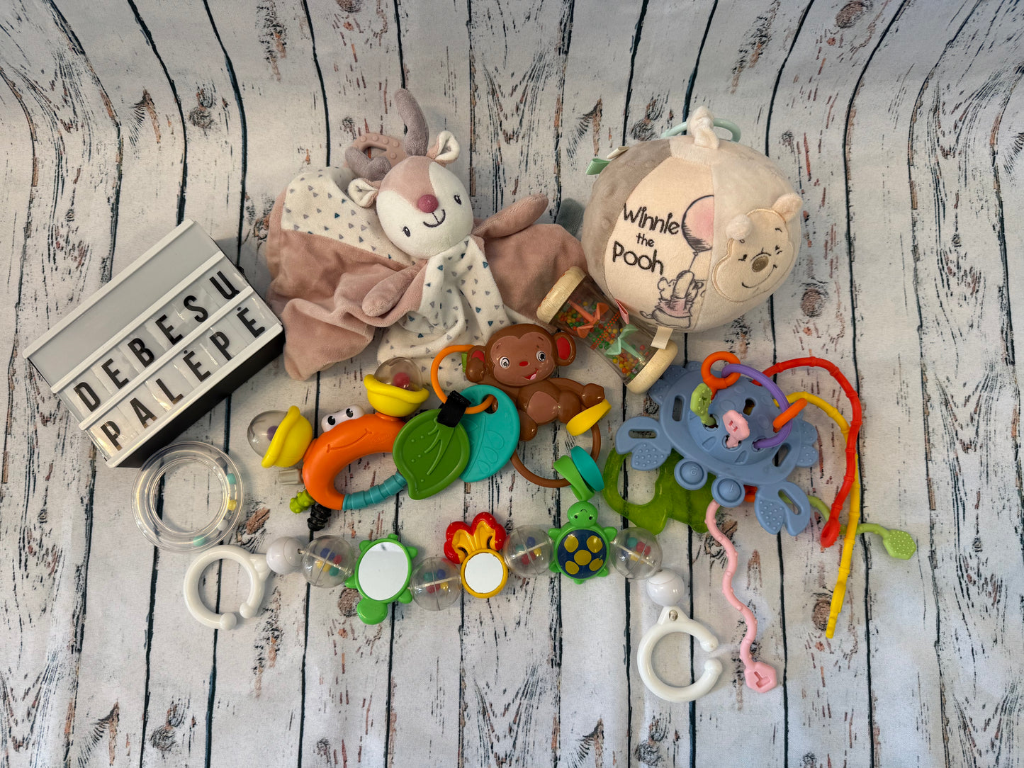 Kūdikių žaislų ir kramtukų rinkinys mažyliui 👶🧸