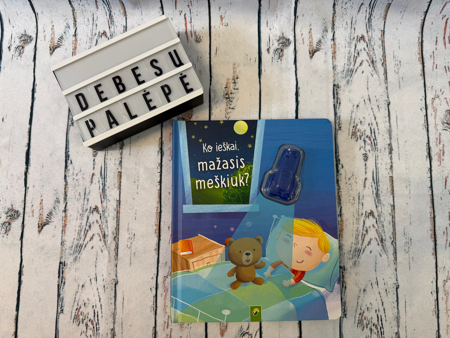 Ko ieškai, mažasis meškiuk? – knyga su projektoriumi 🔦🧸