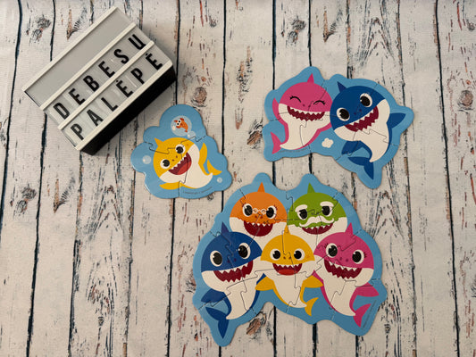 Linksmieji rykliai – dėlionė mažiesiems 🦈🎶