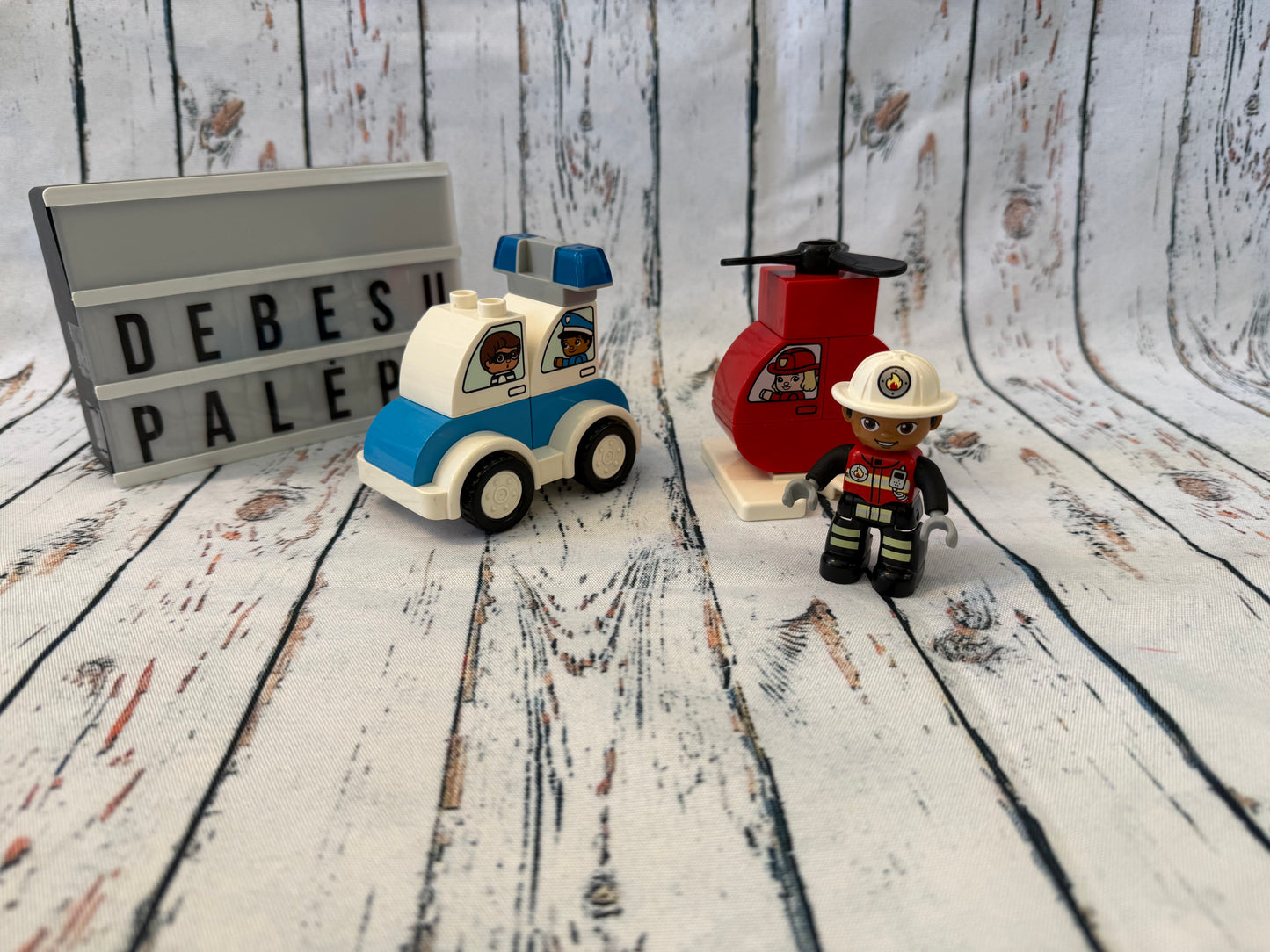 LEGO DUPLO gelbėjimo rinkinys – policija ir sraigtasparnis 🚓🚁