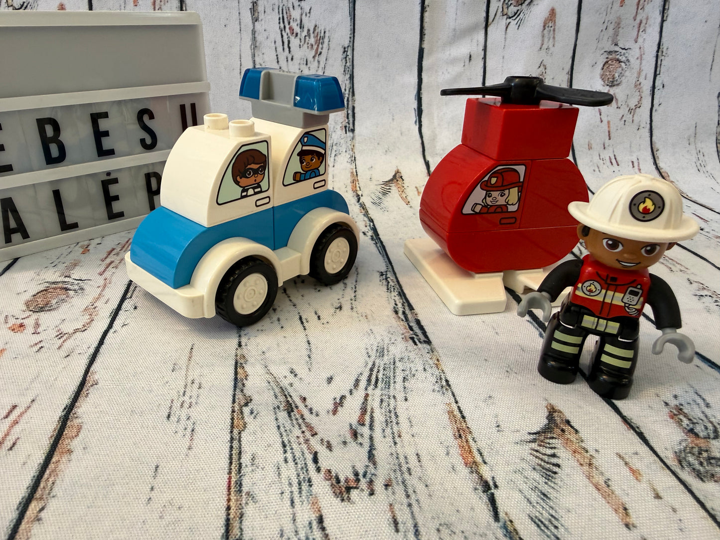 LEGO DUPLO gelbėjimo rinkinys – policija ir sraigtasparnis 🚓🚁