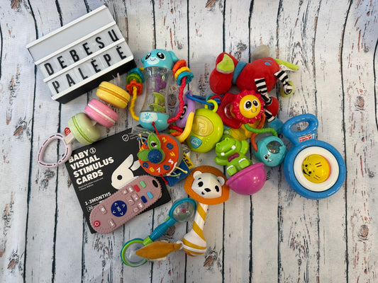 Kūdikių žaislų rinkinys Smalsiam mažyliui 🧸🌈