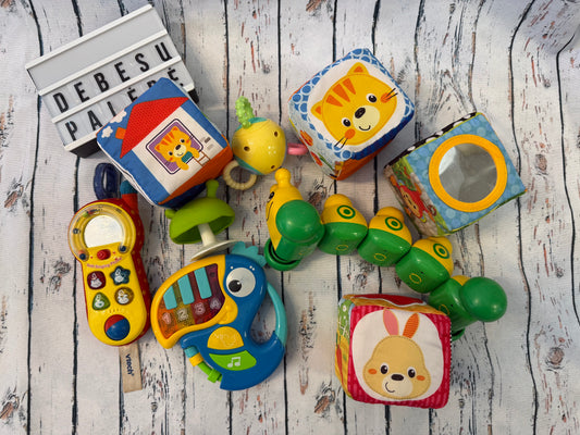 Kūdikių sensorinių žaislų rinkinys 🧸🌿